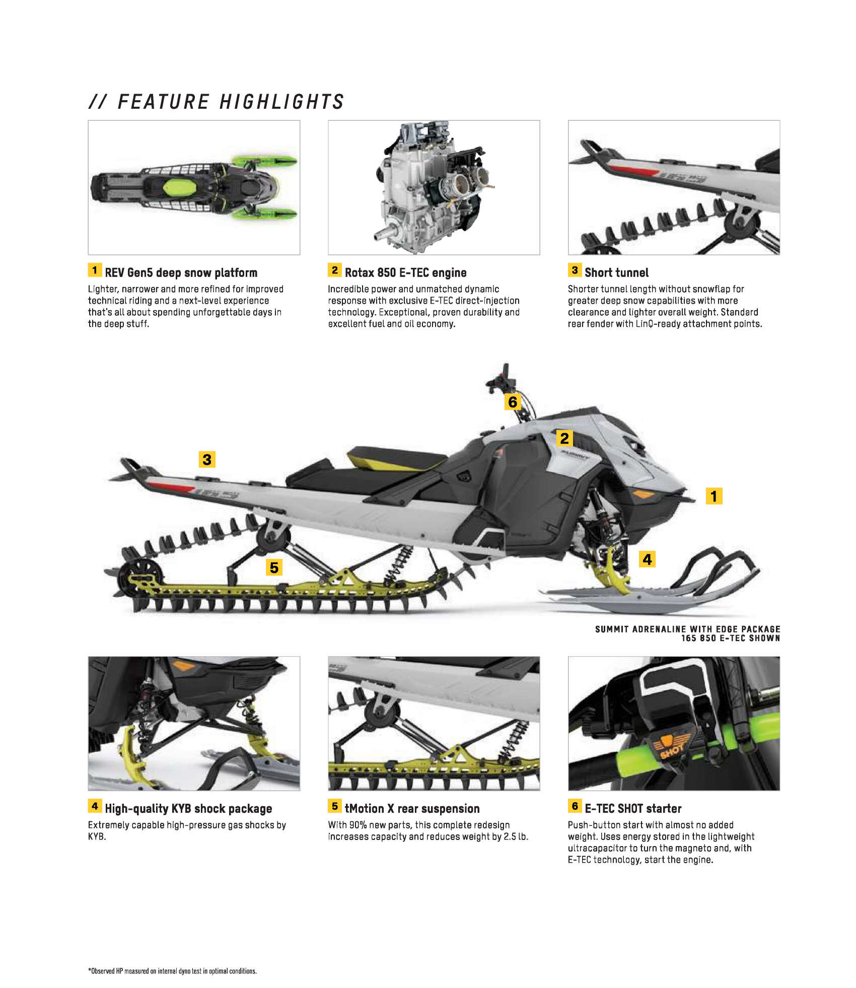 2025 Ski Doo Specs Summit Adrenaline Edge